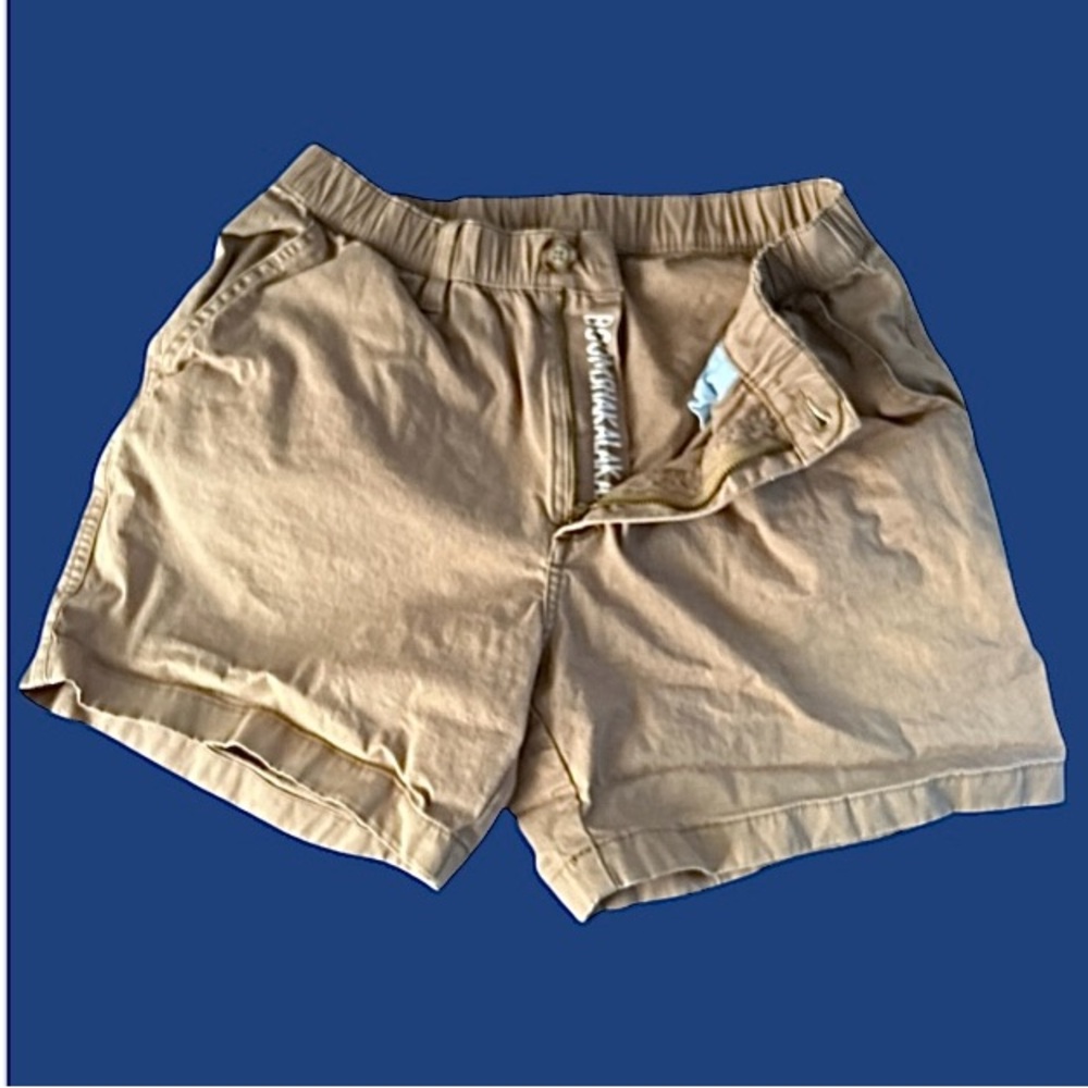 🔥CHUBBIES ORIGINALS! DARK KHAKI MENS ELASTIC WAISTBAND SHORTS! COMFY *UNISEX*
